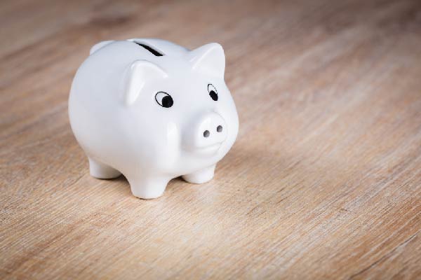 piggy bank on table